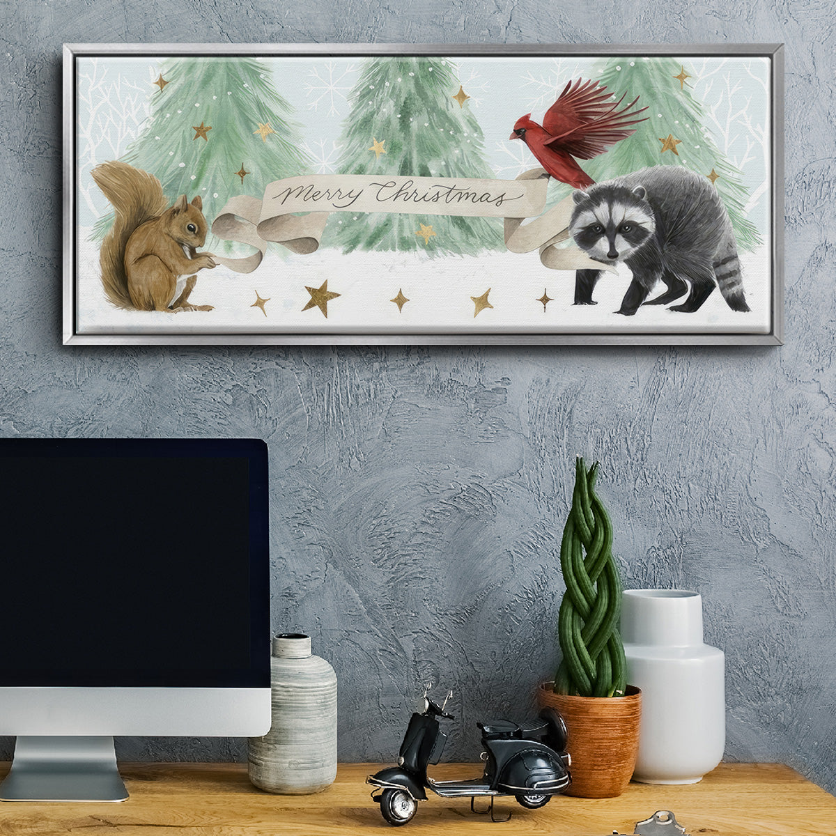 Christmas in the Forest Collection D - Floater Framed Canvas Print