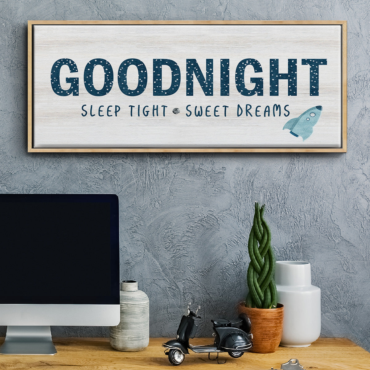Sleep Tight Sweet Dreams - Floater Framed Canvas Print