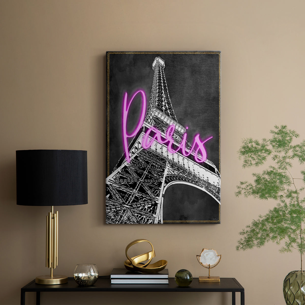 Neon Nights In Paris - Canvas Art Print
