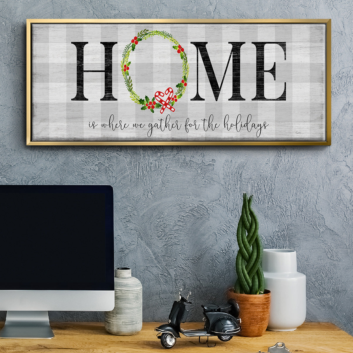 Gather for the Holidays - Floater Framed Canvas Print