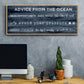 Navy Ocean - Floater Framed Canvas Print