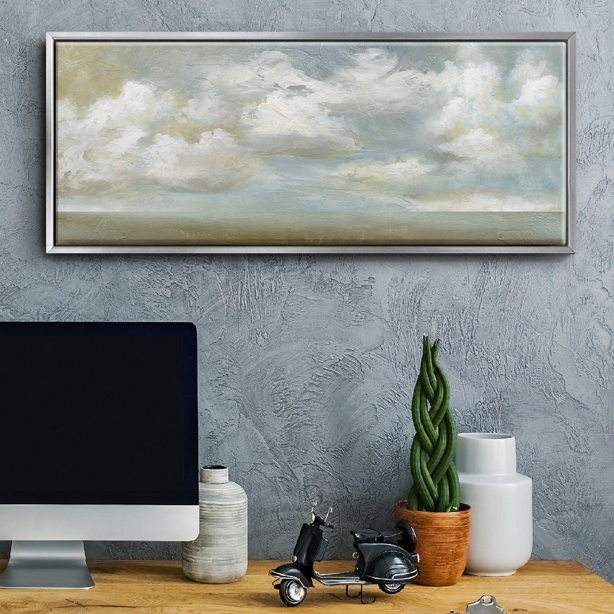 Cloudscape Vista III - Floater Framed Canvas Print