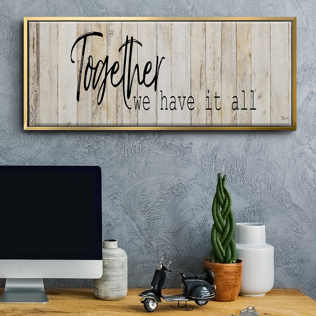 Together We Have - Floater Framed Canvas Print