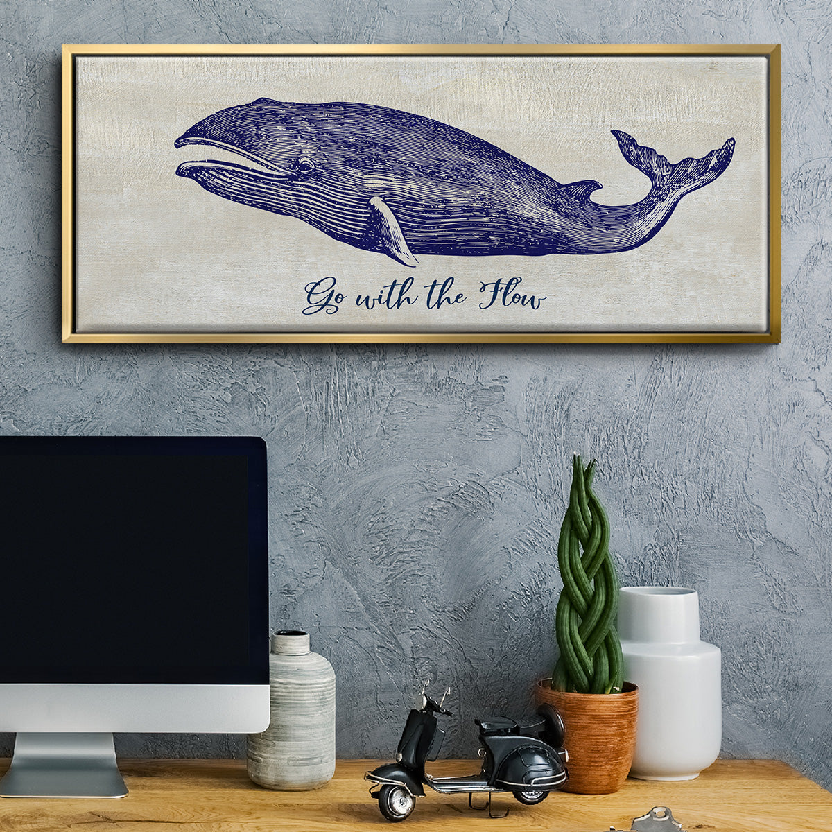 Go with the Flow - Floater Framed Canvas Print