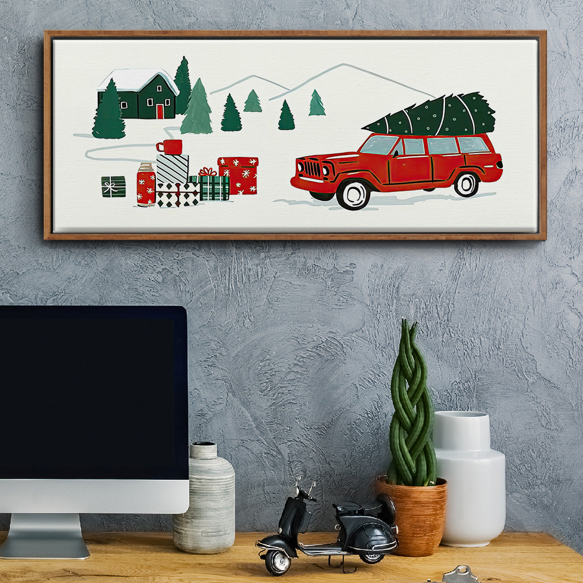 Going to Grandmas Collection D - Floater Framed Canvas Print