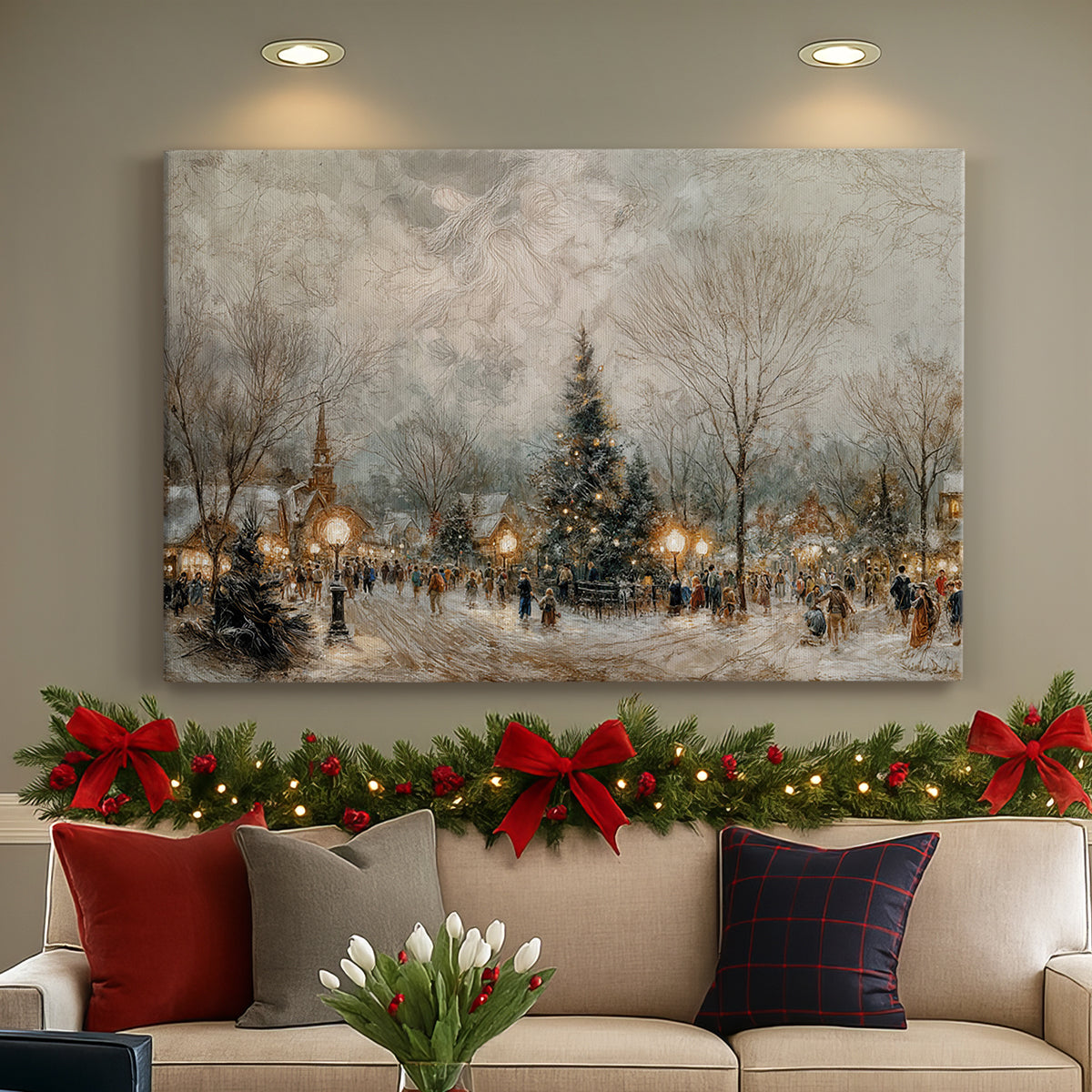 Honeyed Yule Whisper - Canvas Art Print