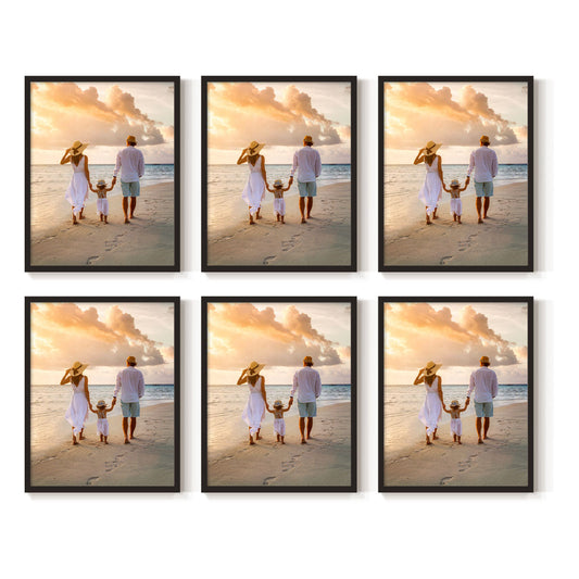 Set of 6 Restickable Custom Framed Photos - 11" x 14"