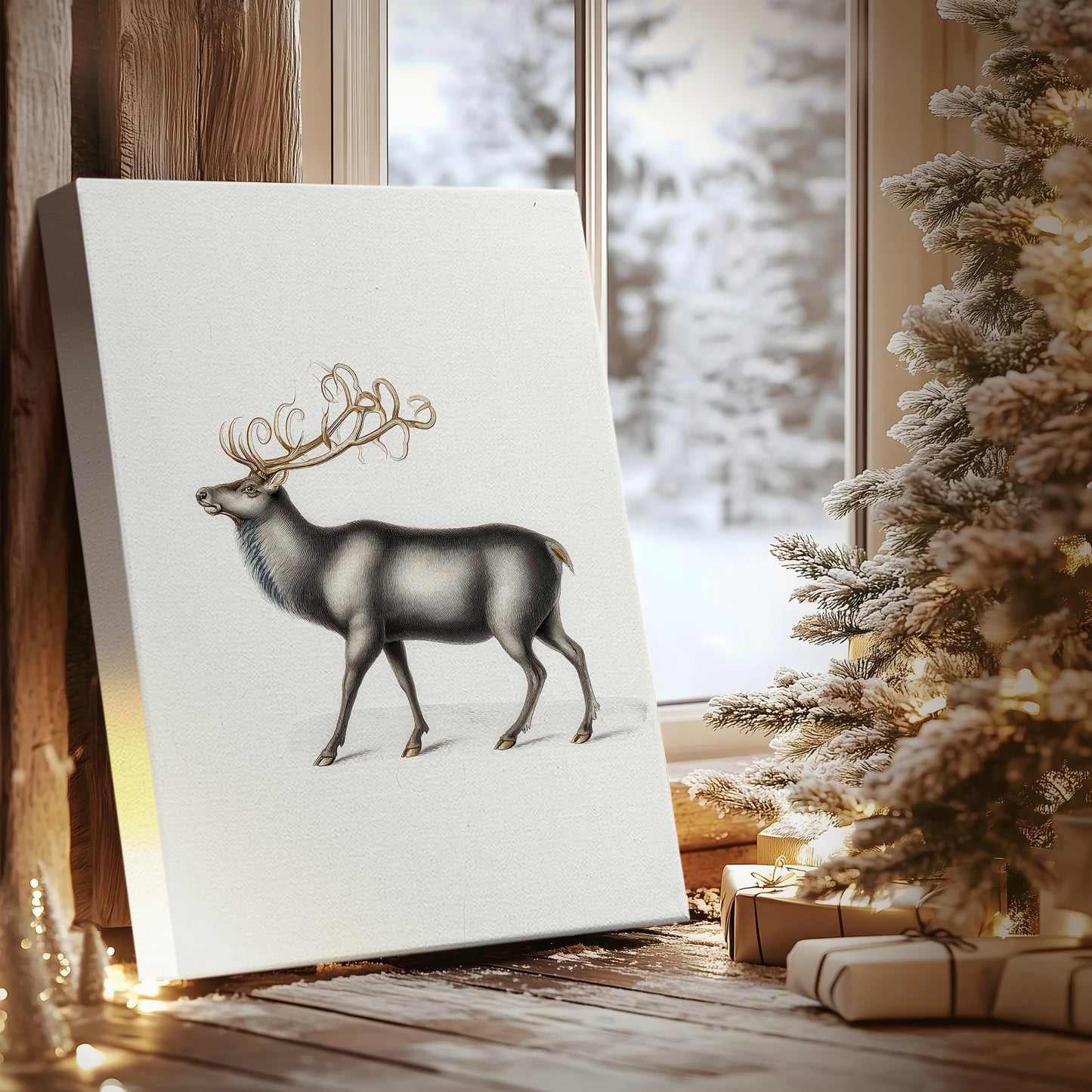 Lantern of Frostlit Blessing - Canvas Art Print