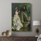 Canvas art print featuring a Romantic outdoor scene with light filtering through trees displayed in a modern interior space.
