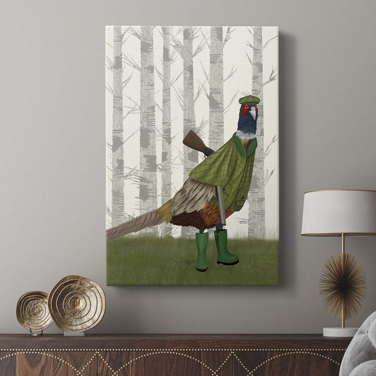Pheasant Shooting Party 2 - Canvas Art Print