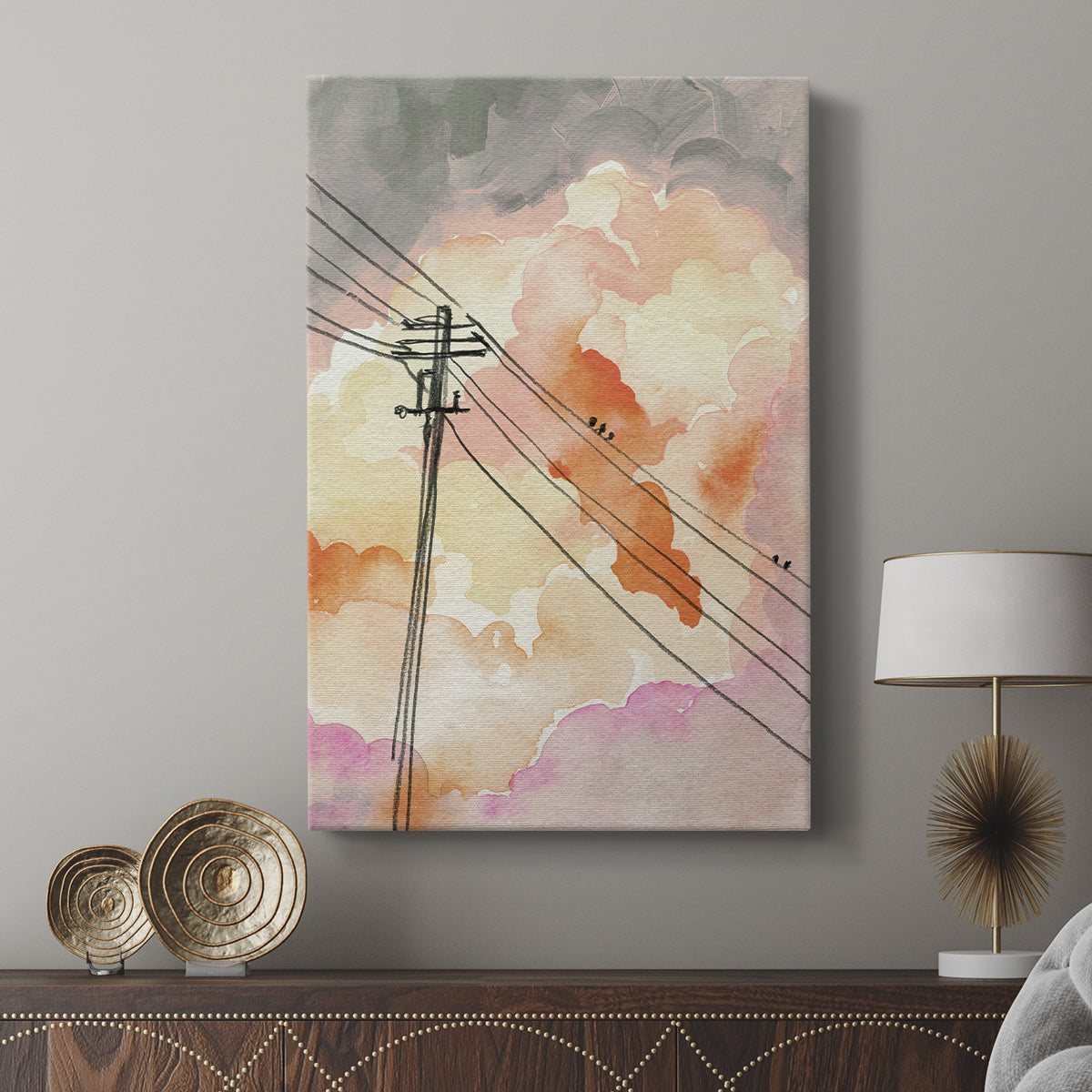 Cloudy Communication II - Canvas Art Print