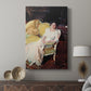 Canvas art print featuring a calm composition with soft fabric and gentle shading displayed in a modern interior space.