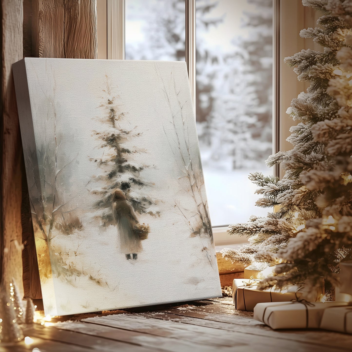 Twilight of Pearled Mistletoe - Canvas Art Print