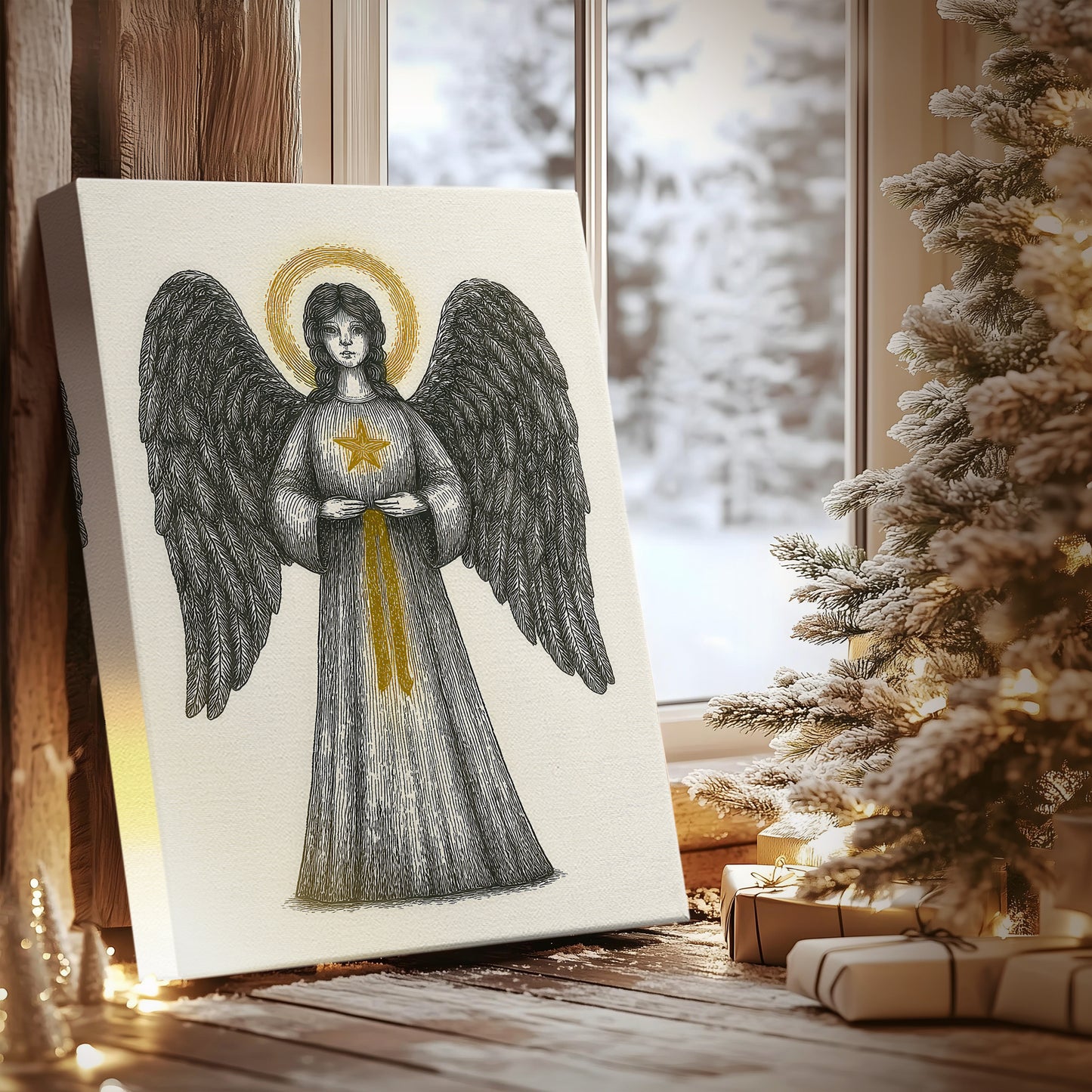 Frostlit Icicles Whisper - Canvas Art Print