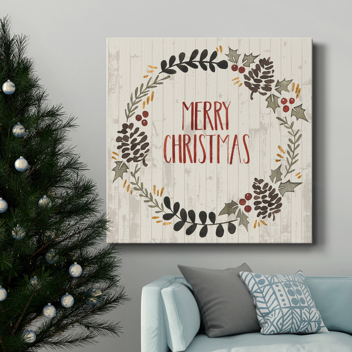 Rustic Christmas II-Premium Gallery Wrapped Canvas - Ready to Hang