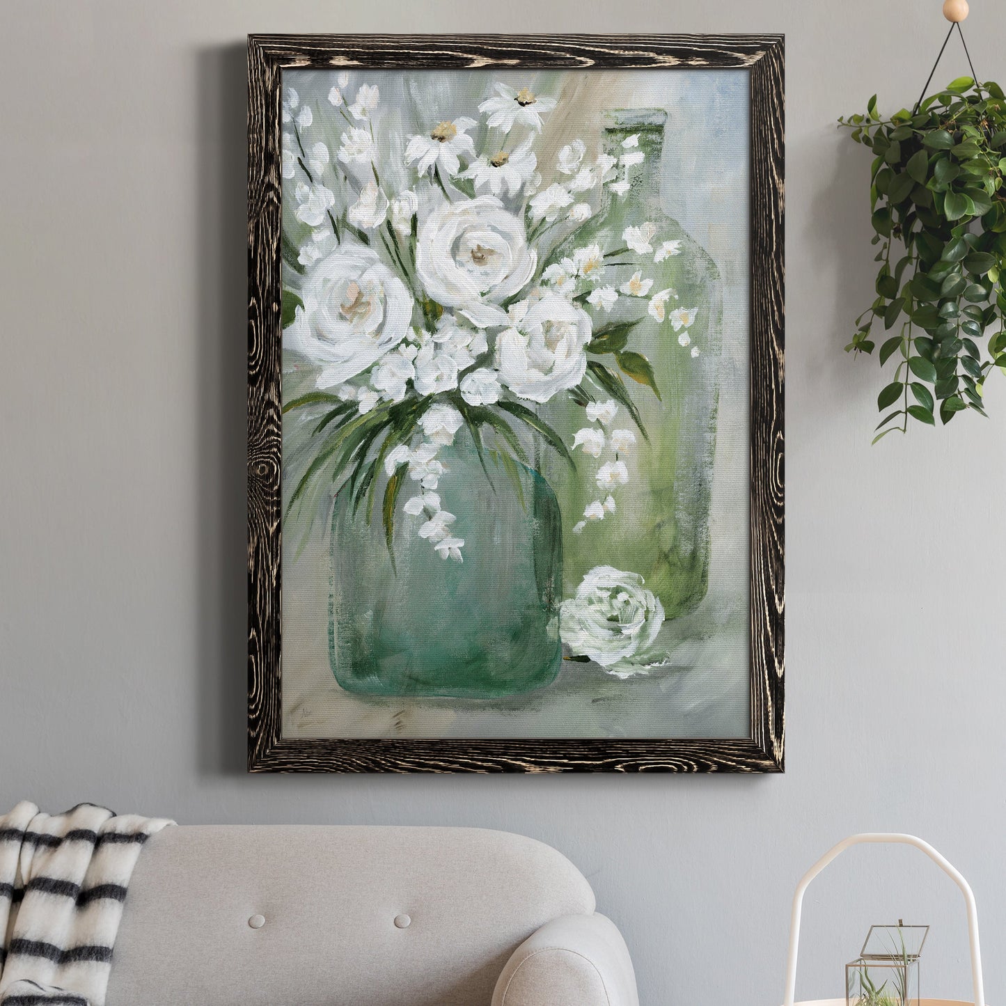 Rosey Afternoon - Premium Canvas Framed in Barnwood - Ready to Hang