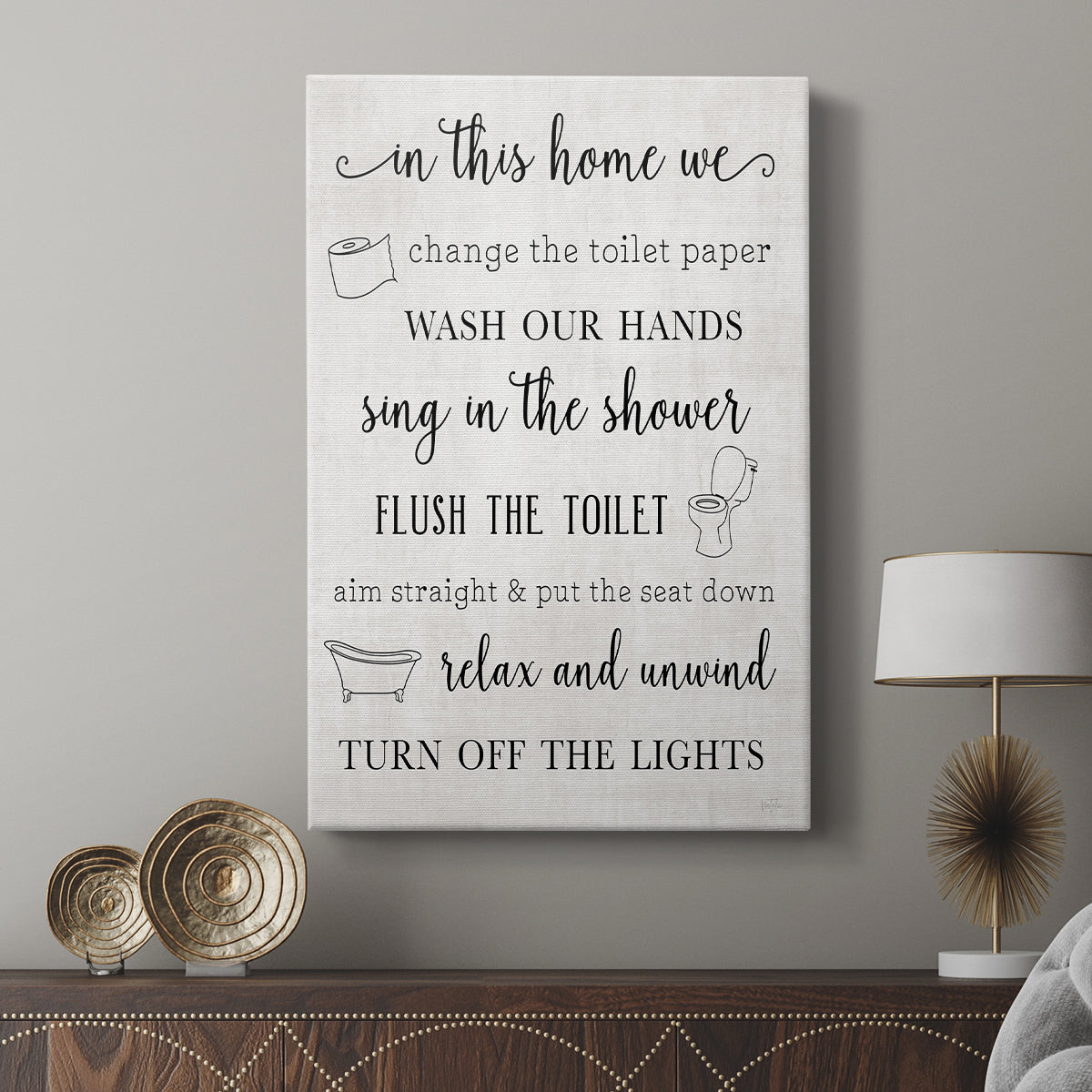 In This Bathroom - Canvas Art Print
