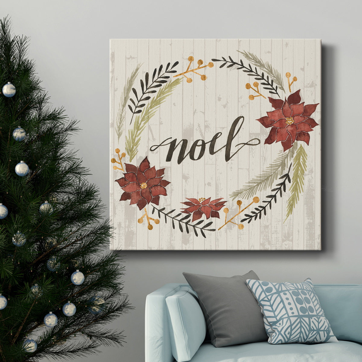 Rustic Christmas I-Premium Gallery Wrapped Canvas - Ready to Hang