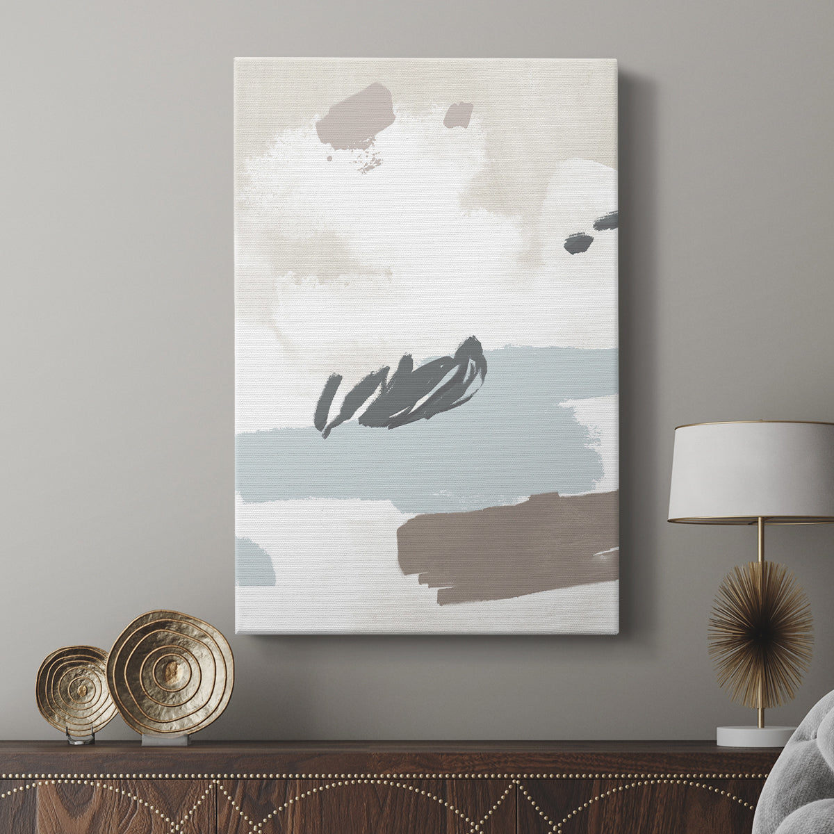 Neutral Wash II - Canvas Art Print