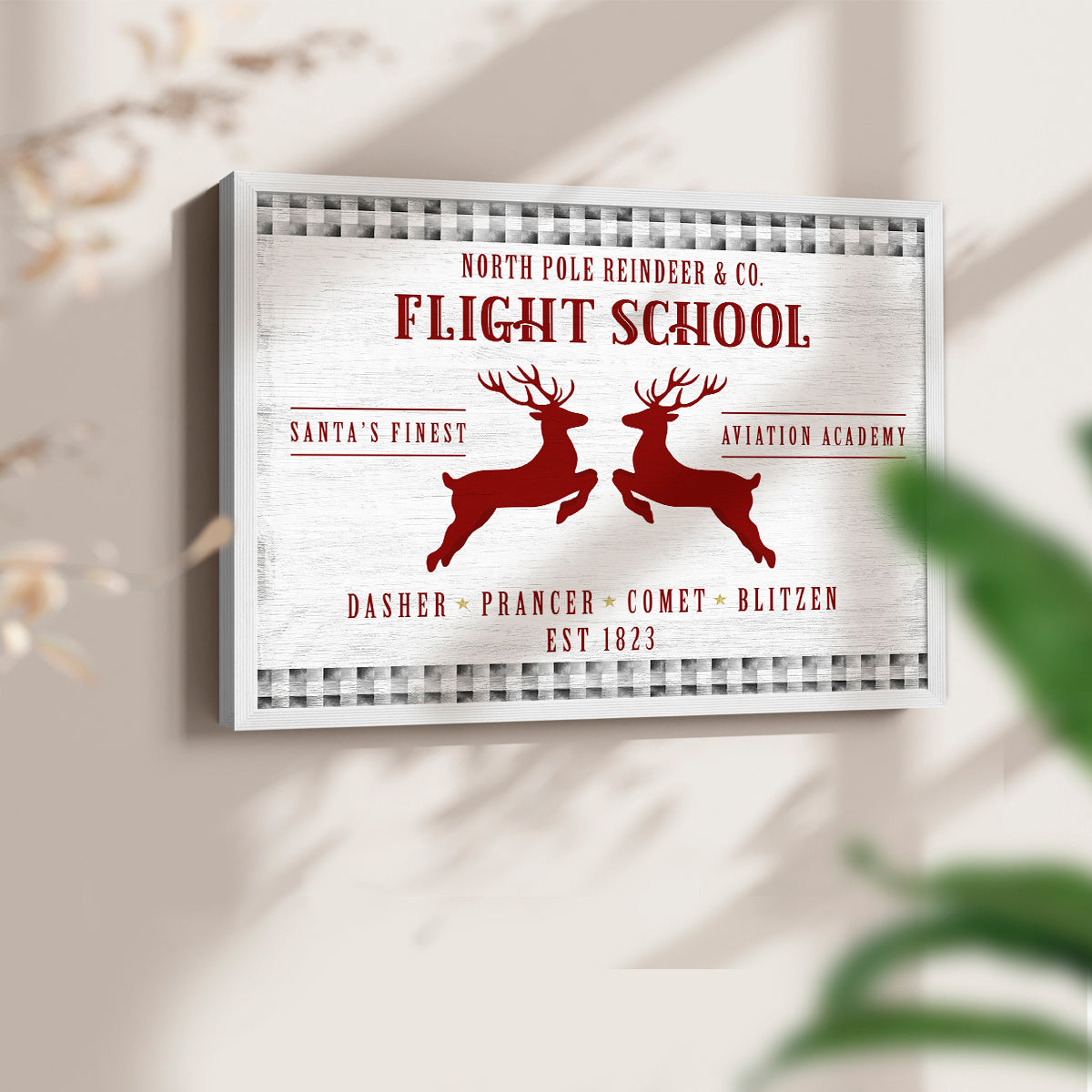 45162,north pole,reindeer,flight school,santa,aviation,academy,christmas,holiday,decor,sign,festive,winter,animals,training,elves,charming,playful,red,white,established,education,seasonal,holiday cheer,children,magic,snow,whimsical,creativity,tradition,art,celebrations,joy,spirit,unique,design,fun,imaginative,graphic,attraction,entertainment,character,Re-stickable,Landscape & Nature