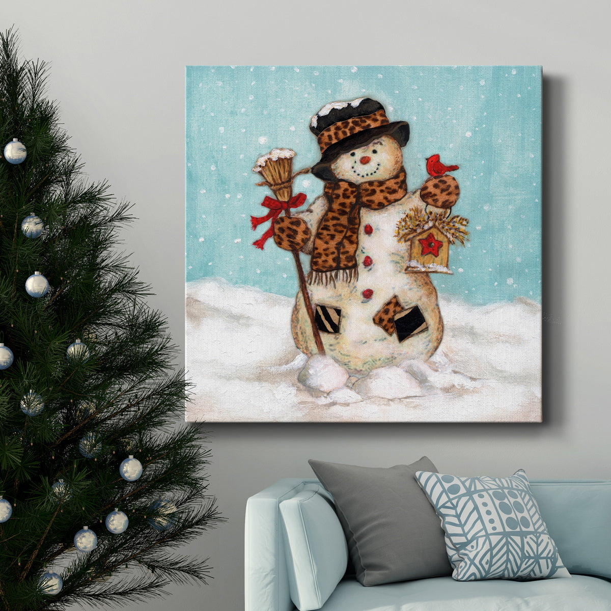 Snowman-Premium Gallery Wrapped Canvas - Ready to Hang