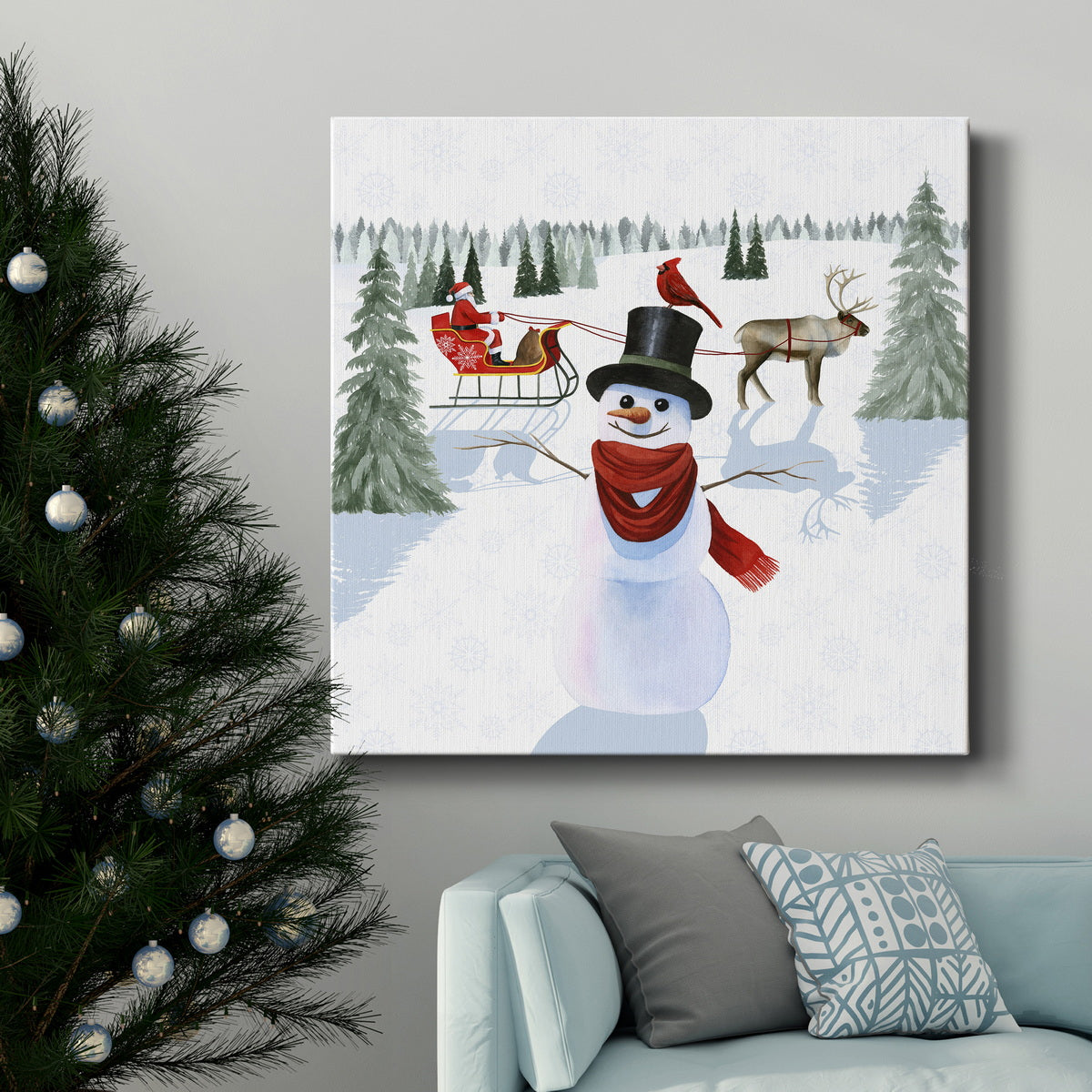 Santa's Snowmen II-Premium Gallery Wrapped Canvas - Ready to Hang