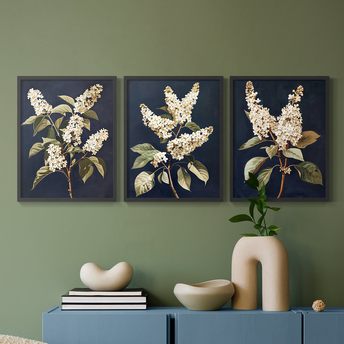 Floral Study Series LII - Restickable Framed Art Set