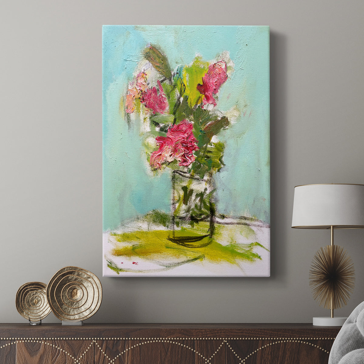 Turquoise Lilly - Canvas Art Print