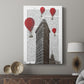 Flat Iron Building and Red Hot Air Balloons - Canvas Art Print