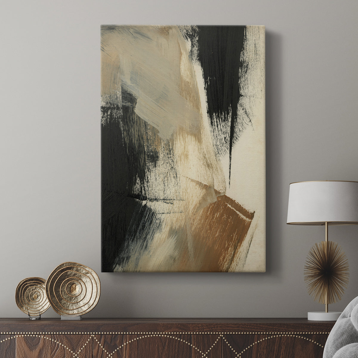 Baked Paintstrokes V - Canvas Art Print