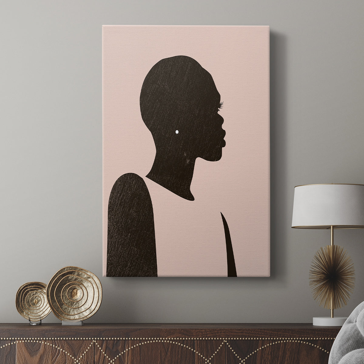 Pink Silhouette II - Canvas Art Print