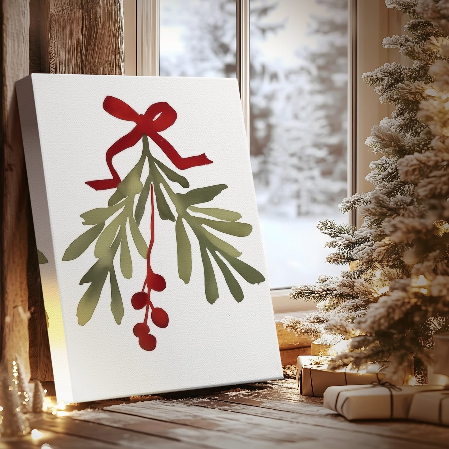 Silver Sleigh Serenade - Canvas Art Print