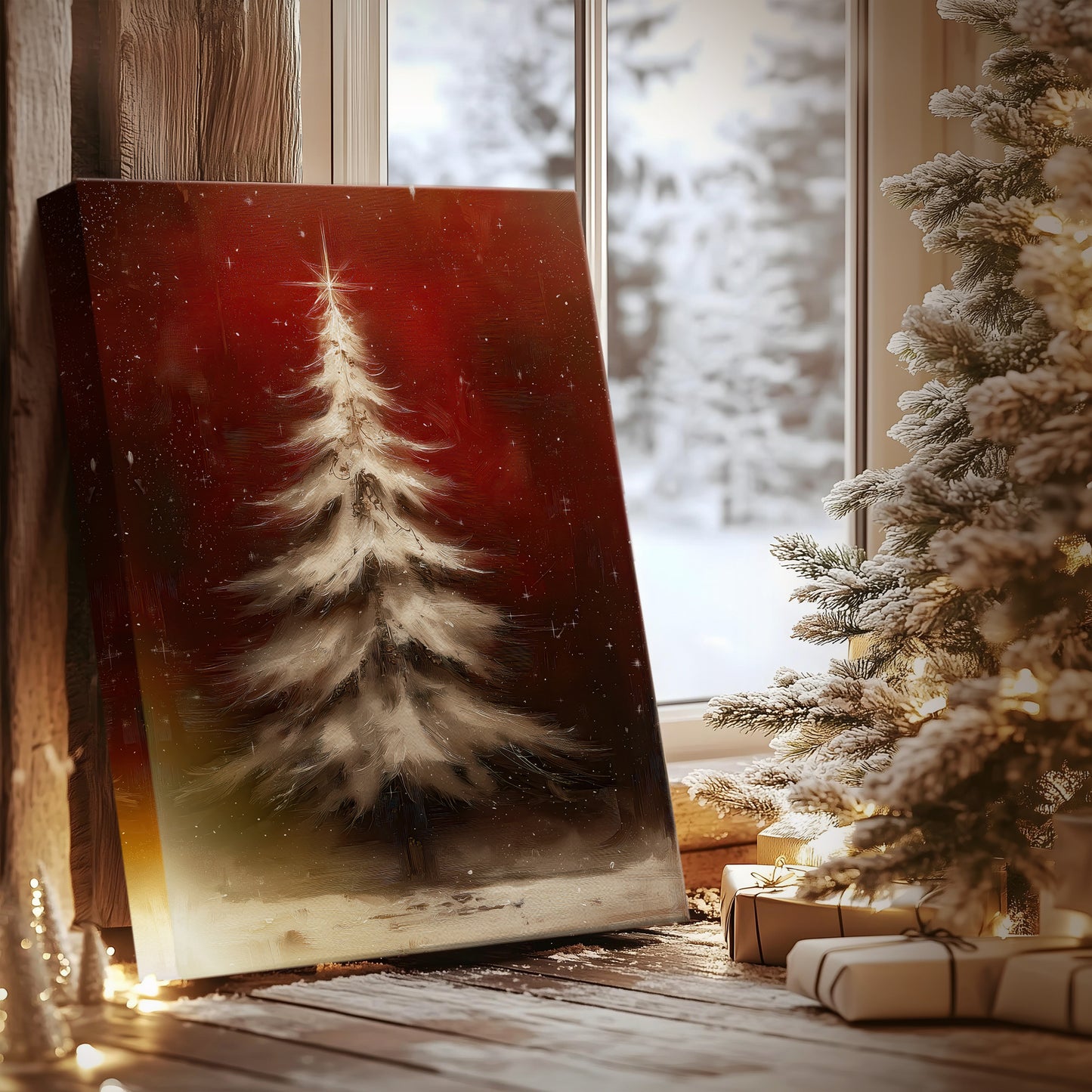 Fireside Dusk Square - Canvas Art Print