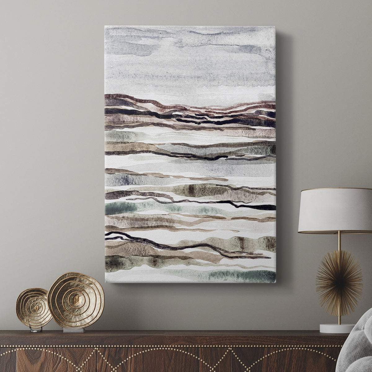 Muted Earth Layers I - Canvas Art Print