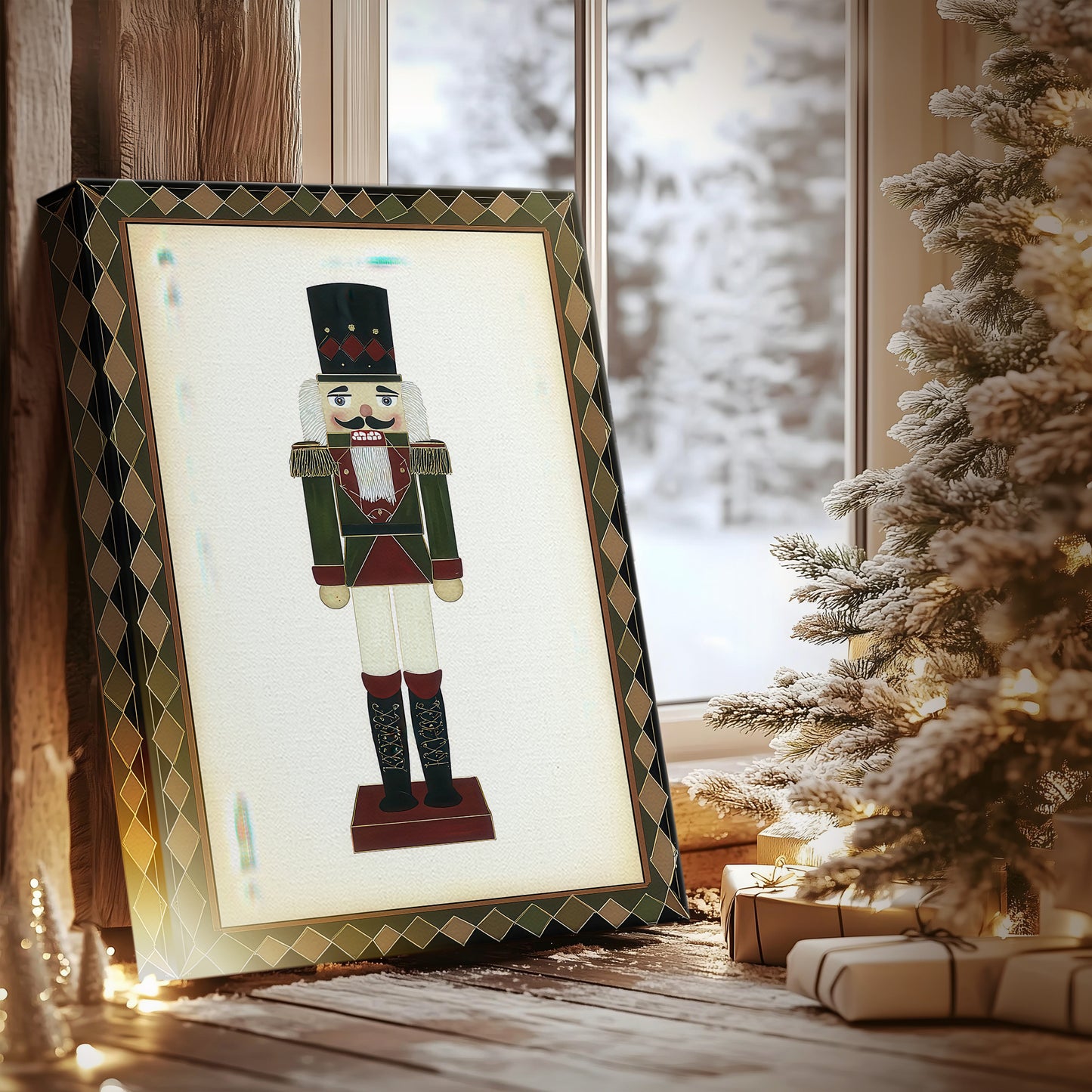 Icicles of Frostlit Village - Canvas Art Print