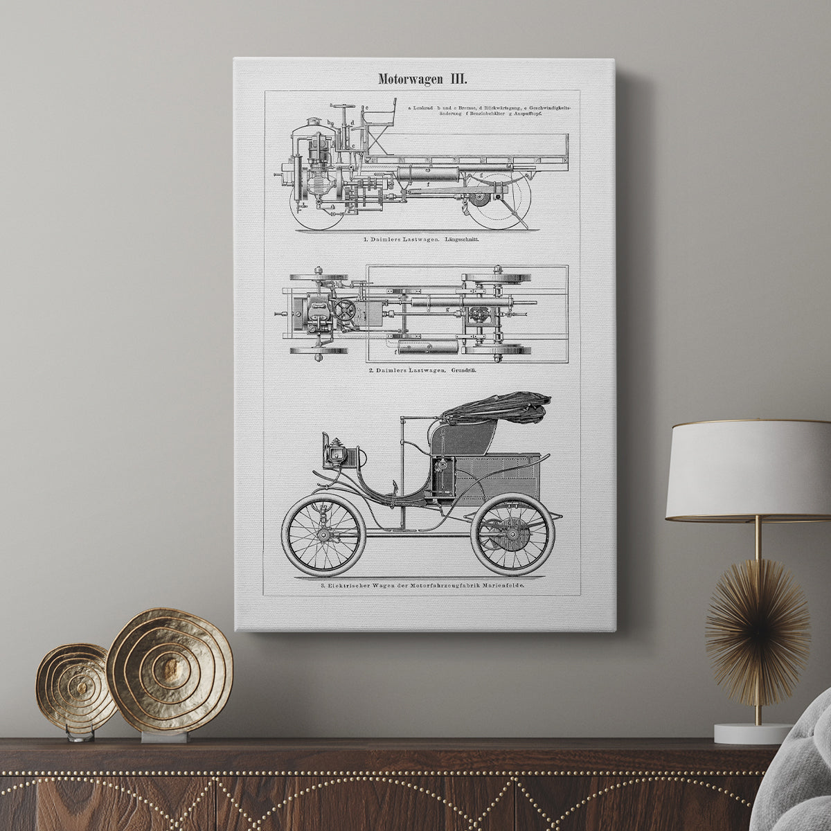 Industrial Motorcar - Canvas Art Print