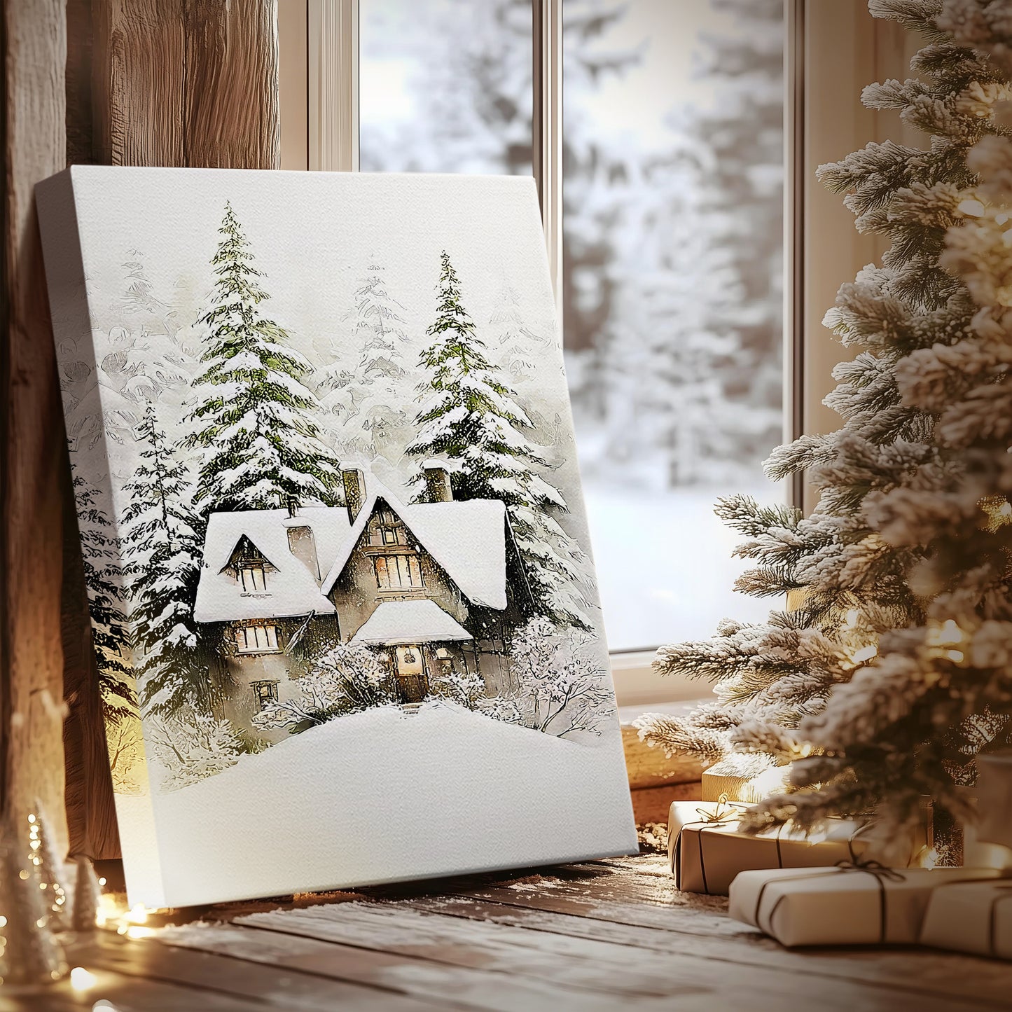 Silver Yule Promise - Canvas Art Print