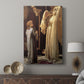 Canvas art print featuring a warm-toned composition with relaxed poses and drapery displayed in a modern interior space.