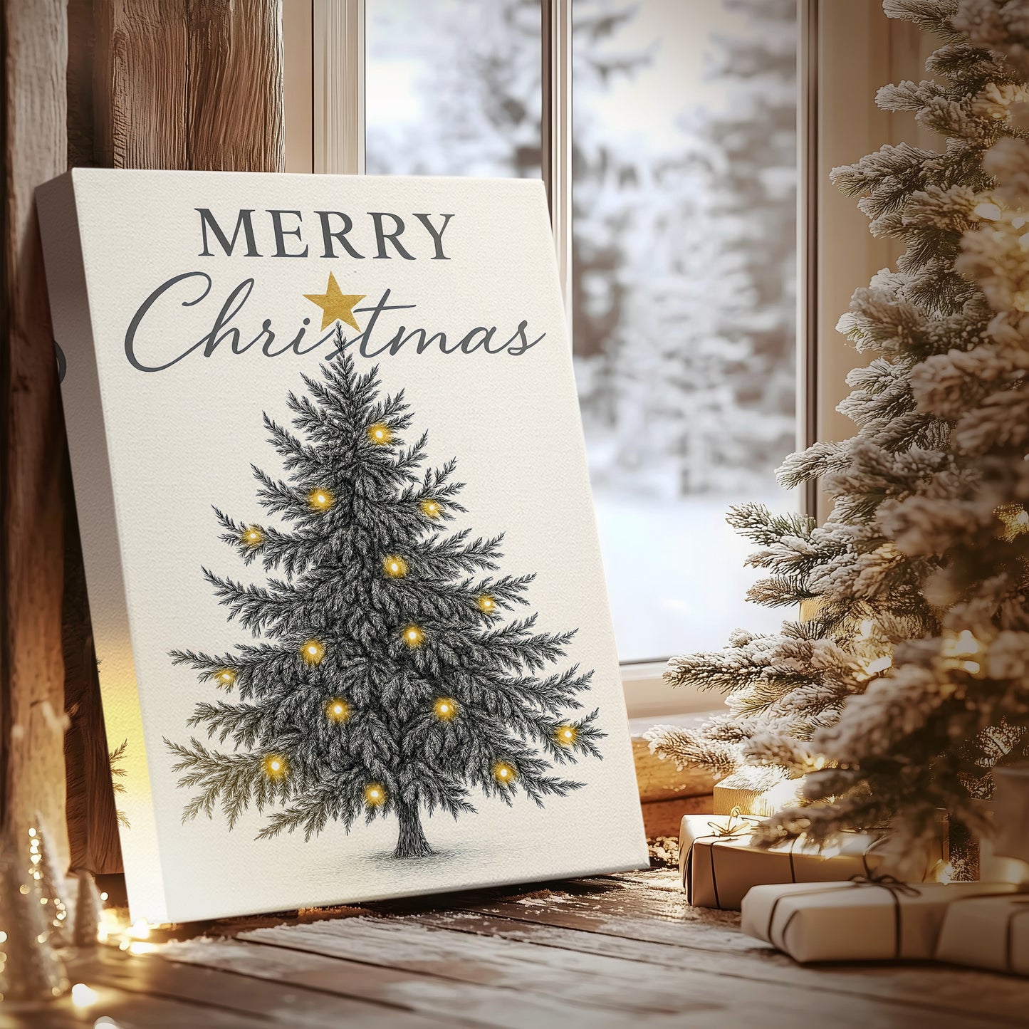 Pearled Blessing of Fir - Canvas Art Print