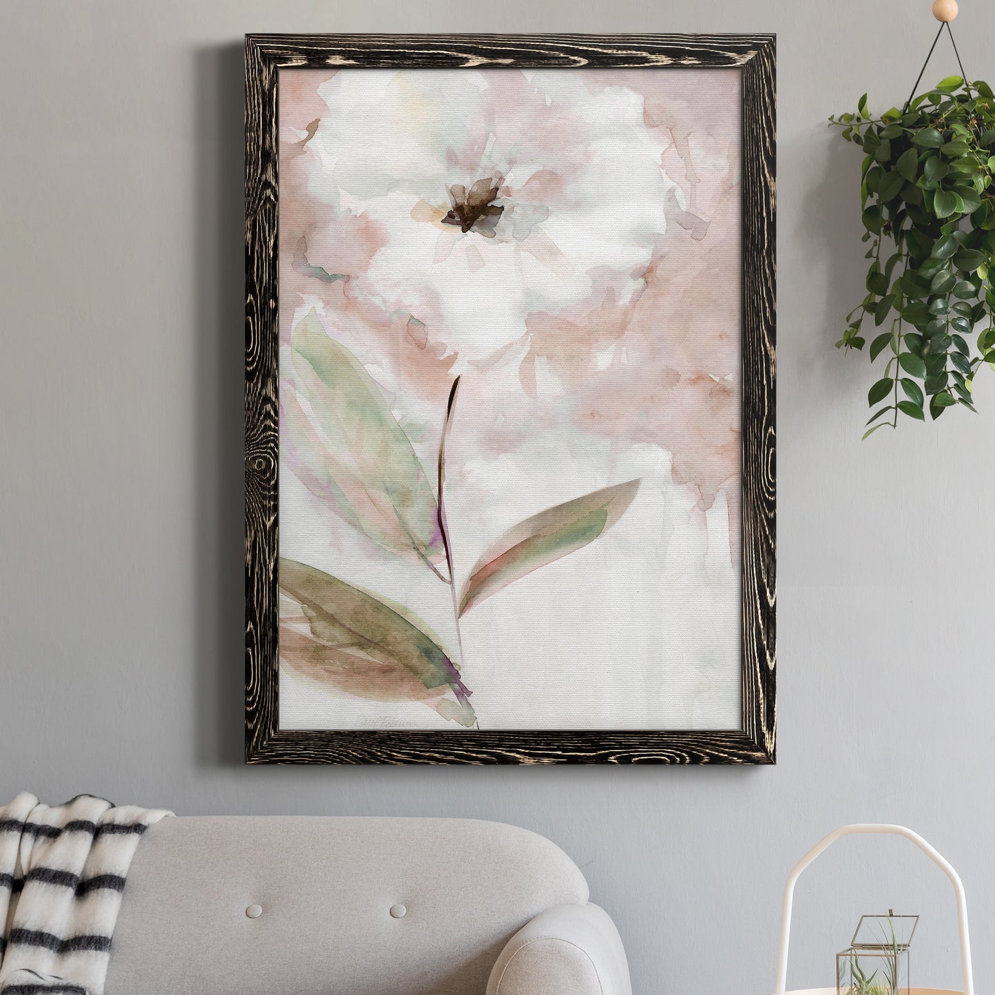 Summer Bloom I - Barnwood Framed Canvas Print