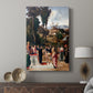 Canvas art print featuring a narrative scene with rich color and balanced structure displayed in a modern interior space.