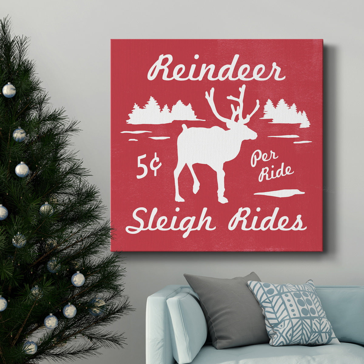 Reindeer Rides II-Premium Gallery Wrapped Canvas - Ready to Hang