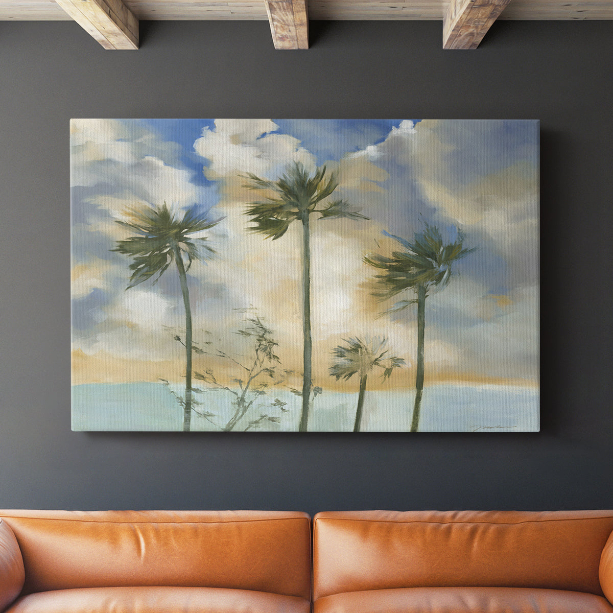 Palms in the Wind - Canvas Art Print