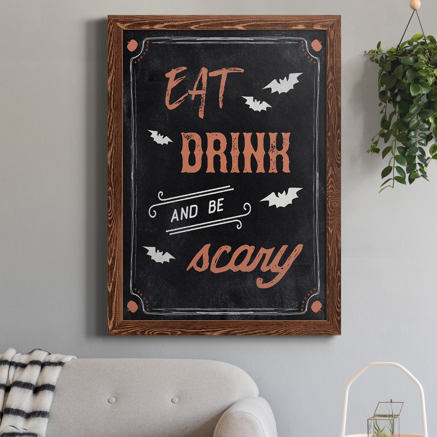 Be Scary - Premium Canvas Framed in Barnwood - Ready to Hang