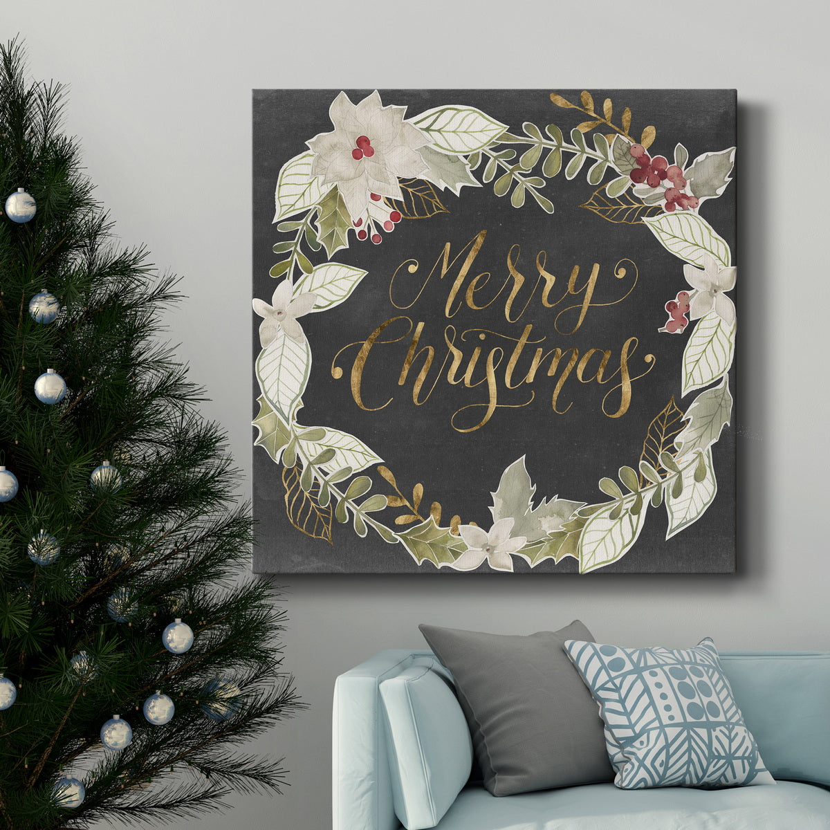 Gilded Christmas I-Premium Gallery Wrapped Canvas - Ready to Hang