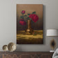 Canvas art print featuring a refined arrangement with deep tones and soft highlights displayed in a modern interior space.