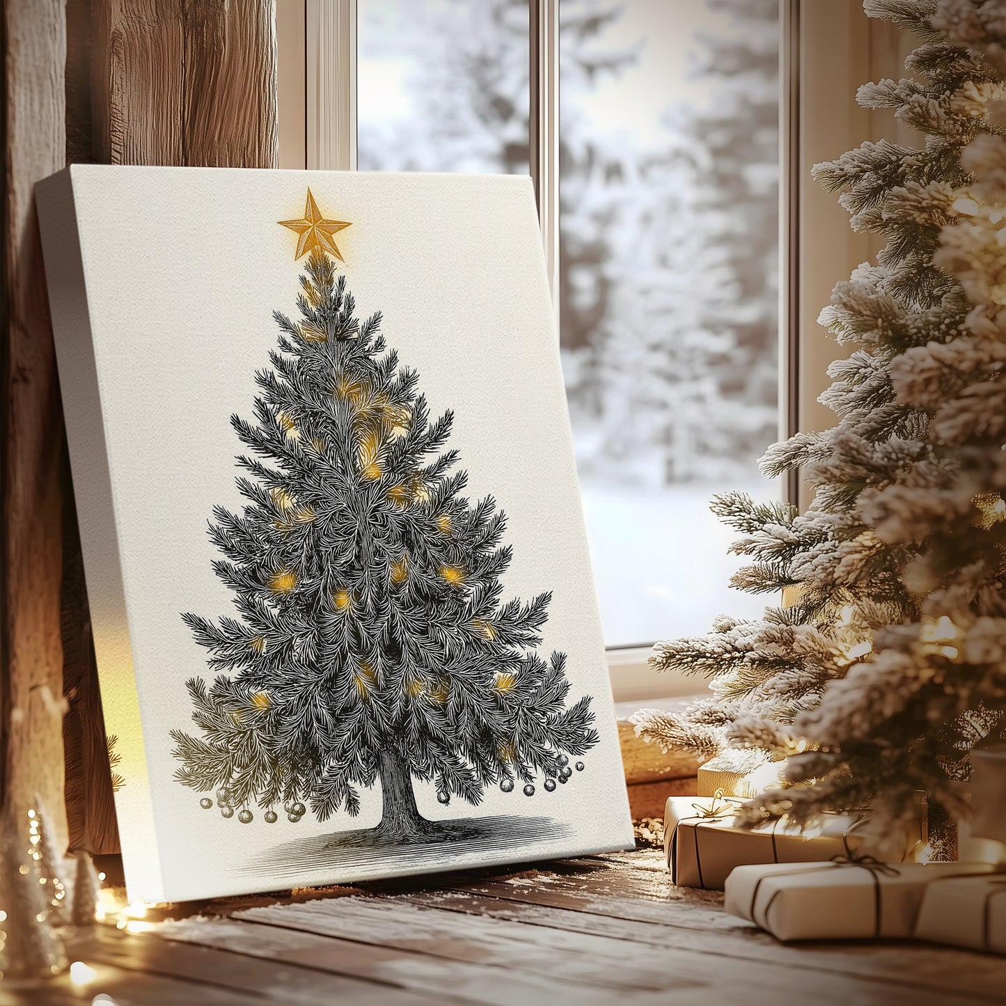 Snowwhite Cottage Carol - Canvas Art Print