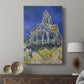 Canvas art print featuring a dynamic composition with architecture and movement displayed in a modern interior space.