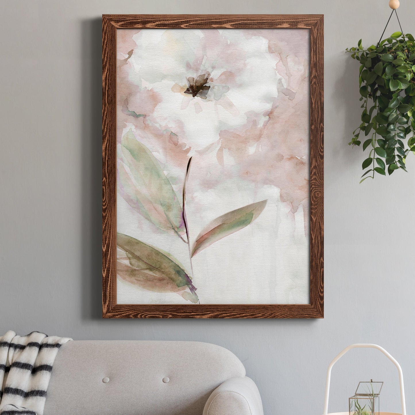 Summer Bloom I - Barnwood Framed Canvas Print
