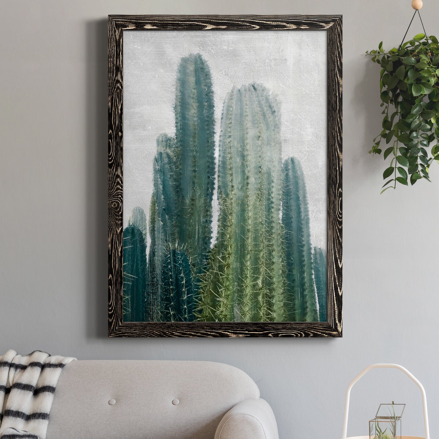 Aruba Cacti II - Barnwood Framed Canvas Print